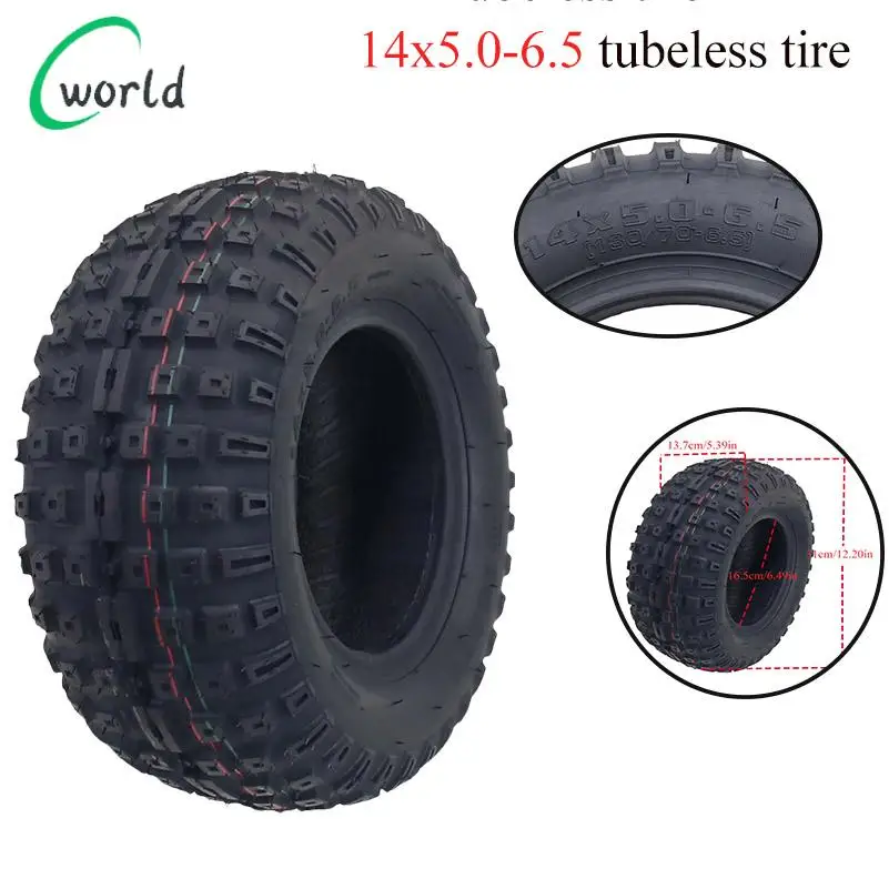 14 Inch High Quality Electric Scooter Tubeless Tire 14X5.0-6.5 130/70-6.5 for FLJ K6 E2 K14 Good Quality Replacement Parts