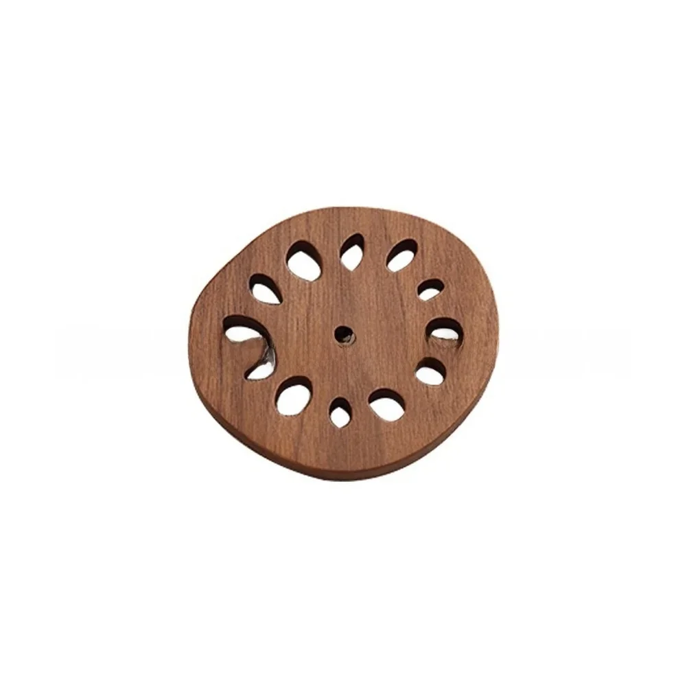 Set Of 4 Wooden Coasters With Holder PlantBased Material Heat Resistant For Coffee Tea Cups Modern Minimalist Table Accessory