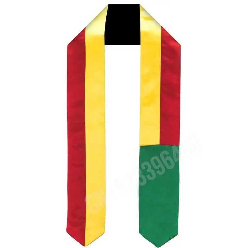 

Benin Flag Scarf Top Print Graduation Sash Stole International Study Abroad Adult Unisex Party Accessory