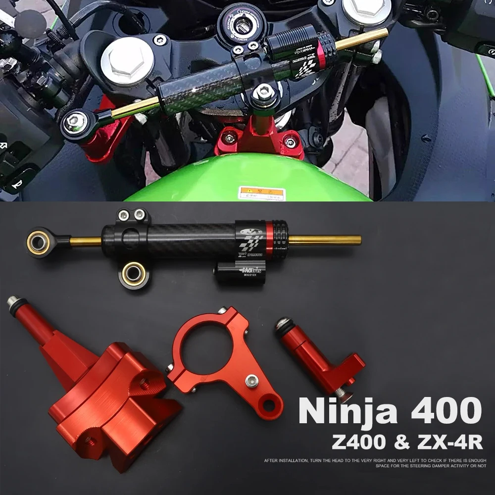 

For Kawasaki Ninja400 ninja 400 2018-2022 2021 Steering Damper Stabilize Bracket Control Z400 ZX-4R ZX4R Motorcycle Accessories