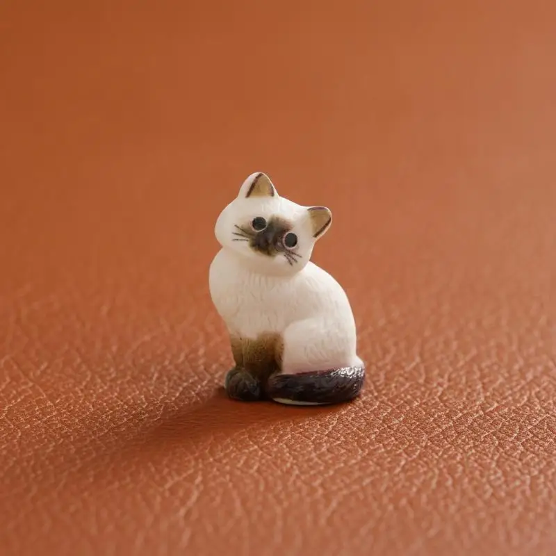 10 Pièces de Mignons Ornements de Chatons Siamais Luminescents, Mini Artisanat en Résine Noctilucente pour la Décoration de Micro-Paysages de Jardin et de Maison
