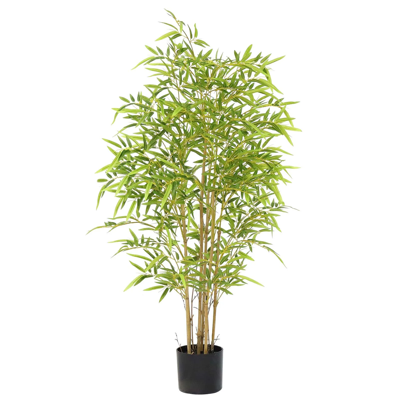 

4FT Artificial Bamboo Tree Fake Bamboo Tree with Real Trunk and Lifelike Leaves Faux Bamboo Plants for Home Indoor Decor