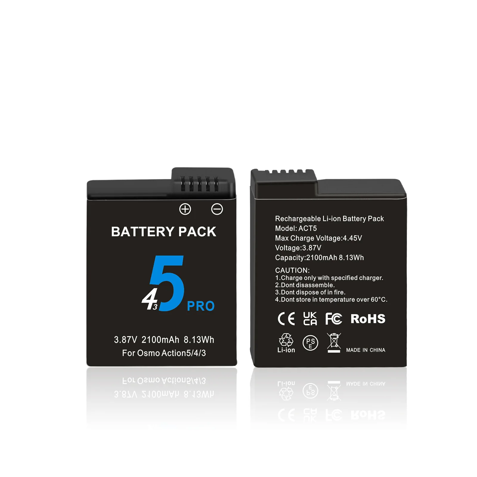 بطاريات قابلة للشحن 2100 مللي أمبير في الساعة لبطارية DJI Osmo Action 4 5 Pro Action 3 Action 4 بطاريات الكاميرا وفتحتين شاحن سريع #4