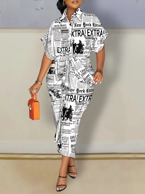 Newspaper print dress best sale