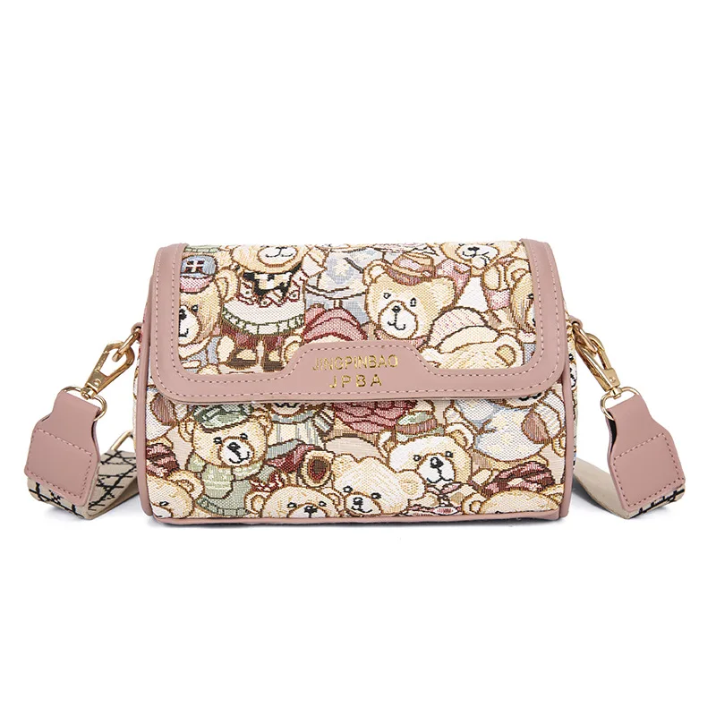 Casual Crossbody Bag Bear Pattern Stylish and Playful Handbags Women Bags Shoulder Hand Bags for Women Purses and Handbags ﻿