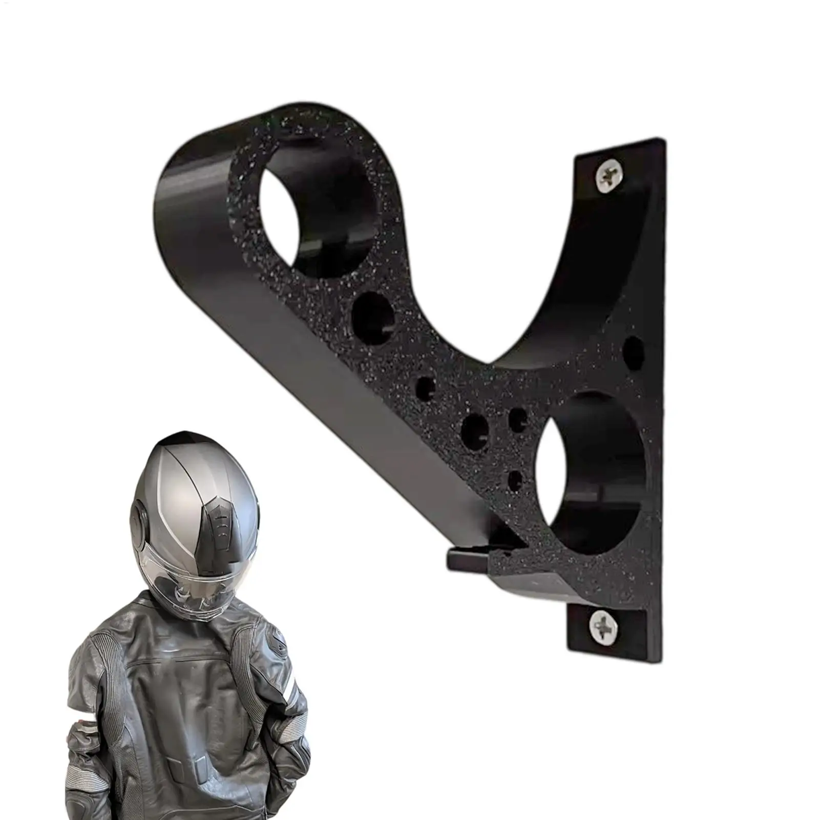 3D Printed Motorcycle Helmet Holder Wall Mount Rack Anti Scratch Rustproof Helmet Hanger Storage Bracket Full Face Helmet Stand