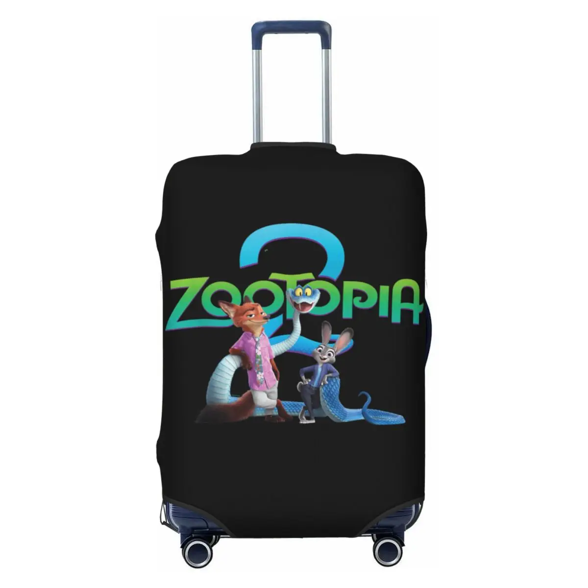 

Zootopia 2 Poster Art With Nick Judy Gary &Logo Suitcase Cover Business Holiday Practical Luggage Supplies Protection