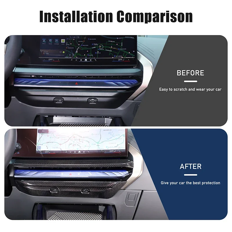 

2Pcs Real carbon fiber For BMW X3 G45 2025+ car center control air outlet frame decorative sticker car protection accessories