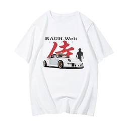 Camiseta de coche para hombre 100% algodón JDM moda verano de gran tamaño tamaño tamaño UE alta calidad nueva llegada camisetas Unisex de manga corta