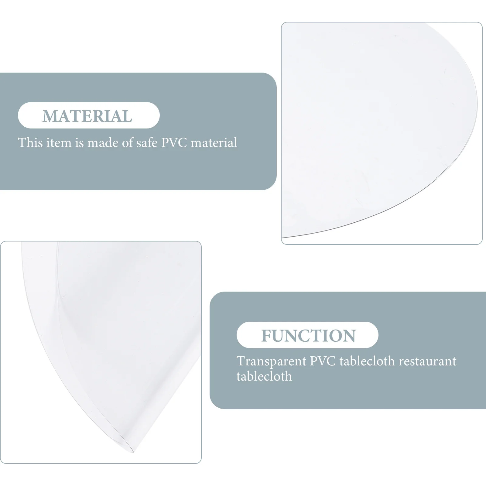

1pcs Round Waterproof Tablecloth Clear Pvc Table Protector Dust Oil Resistant For Home Hotel Restaurant Party Use Kitchen Bar