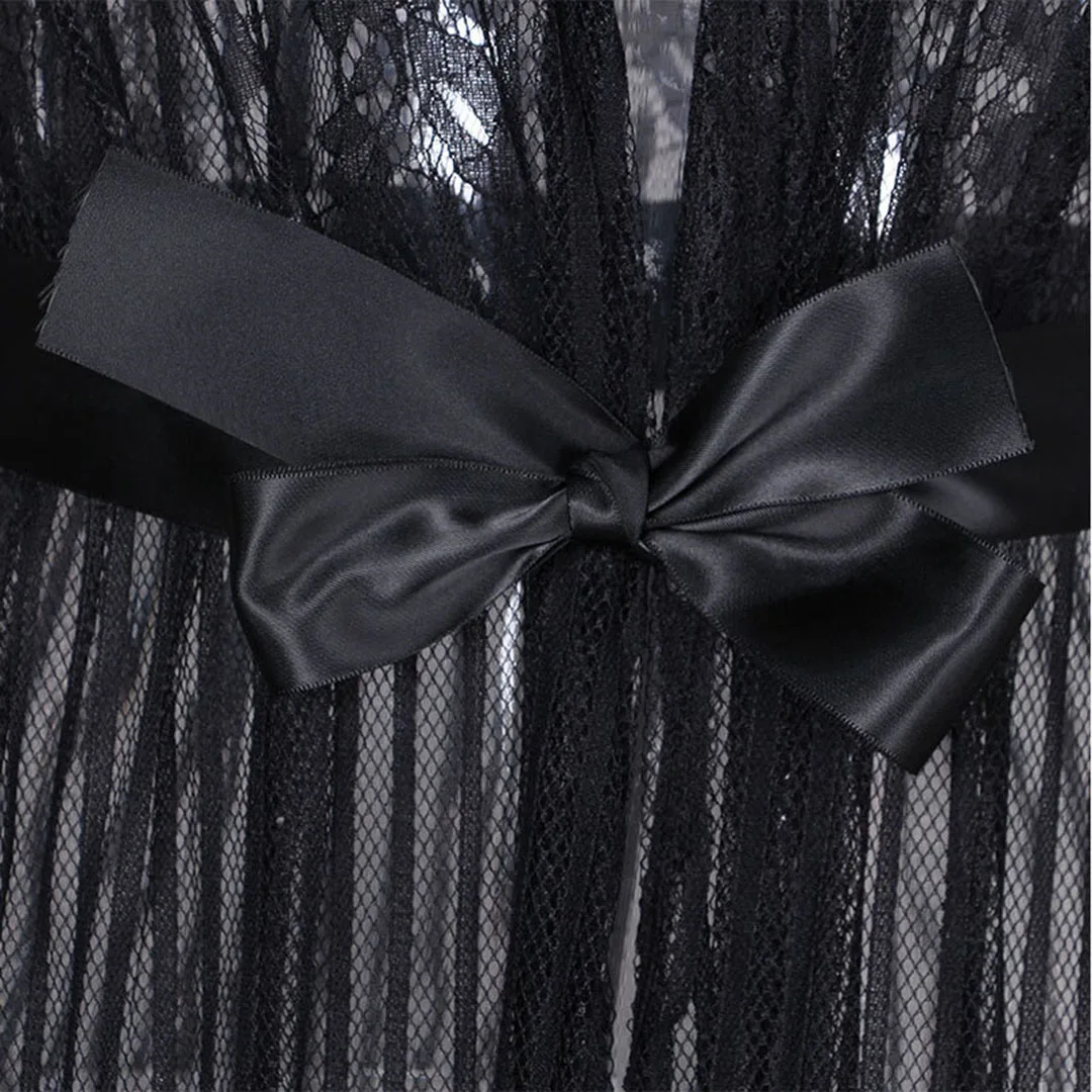 S - XL Sexy, durchsichtiges, gehäkeltes Spitzen-Tunika-Strandkleid, langes Strandkleid, Strandmode, Damen, V1318 – Detail 24