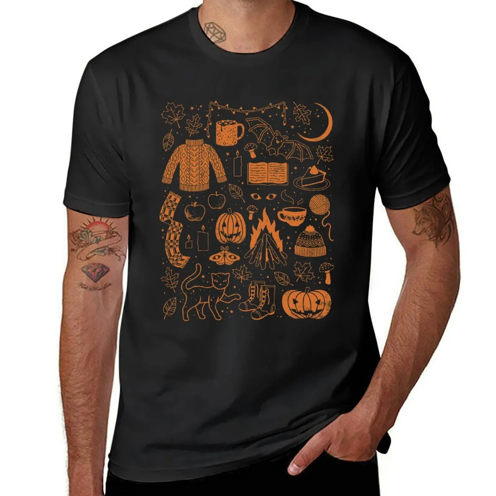 

Autumn Nights: Halloween T-Shirt graphic t shirts croswit shirt man summer clothes blue archive mens t shirt graphic