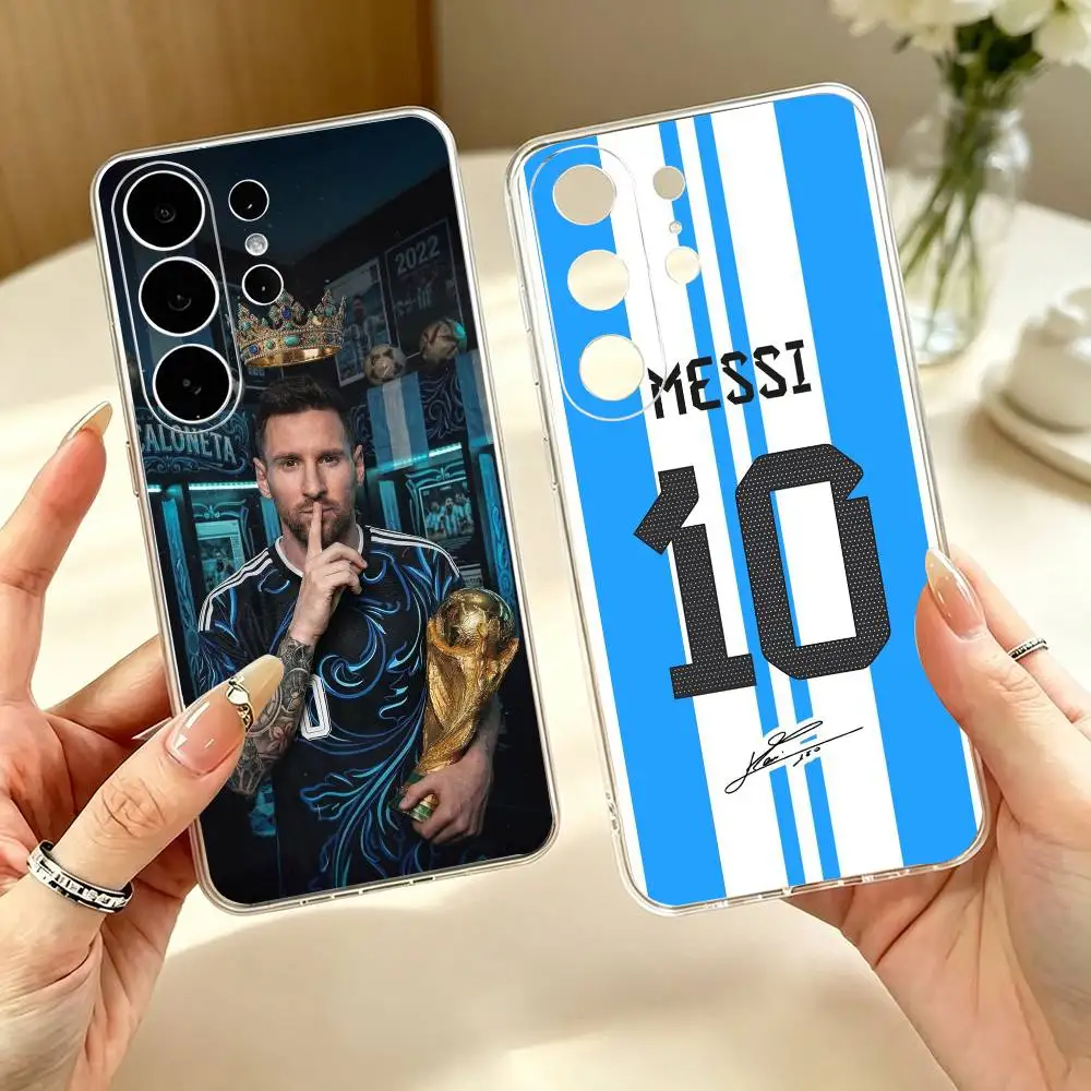 F-Football Lionel Messi-10  Clear Soft Silicone Phone Case for Samsung S25 S24 S23 S22 S21 S20 Ultra Plus