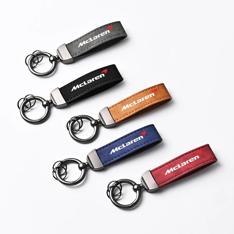 LLavero de cuero para coche, llavero personalizado con grabado láser, regalo de lujo, hebilla de cinturón para Mclaren 540C 570S - 600LT MSO