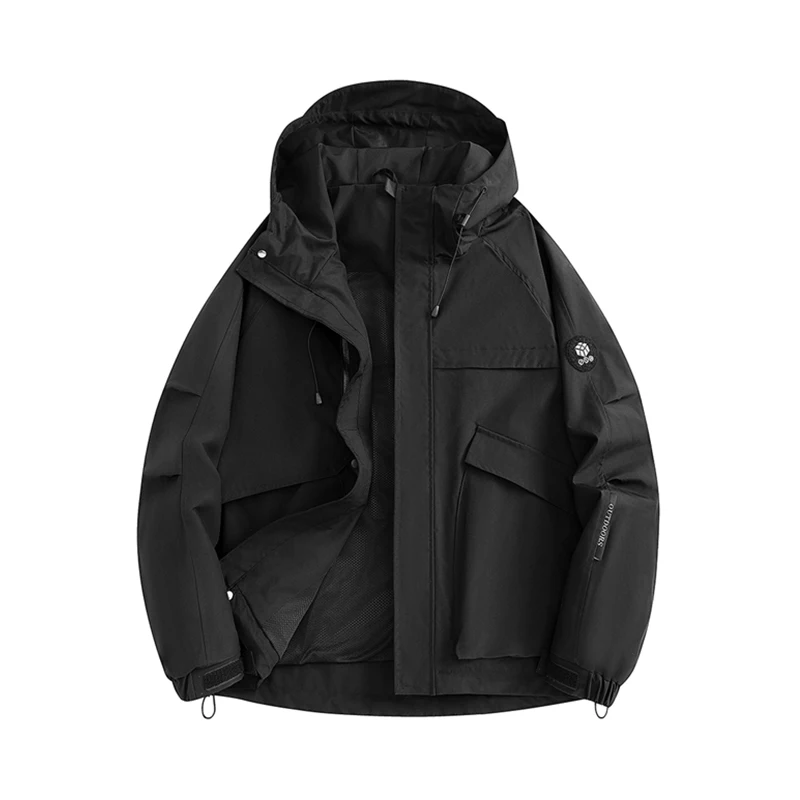 

Ветровка для походов на открытом воздухе, куртка с капюшоном для пар, весна-осень, новая модель, дышащий водонепроницаемый полиэстер