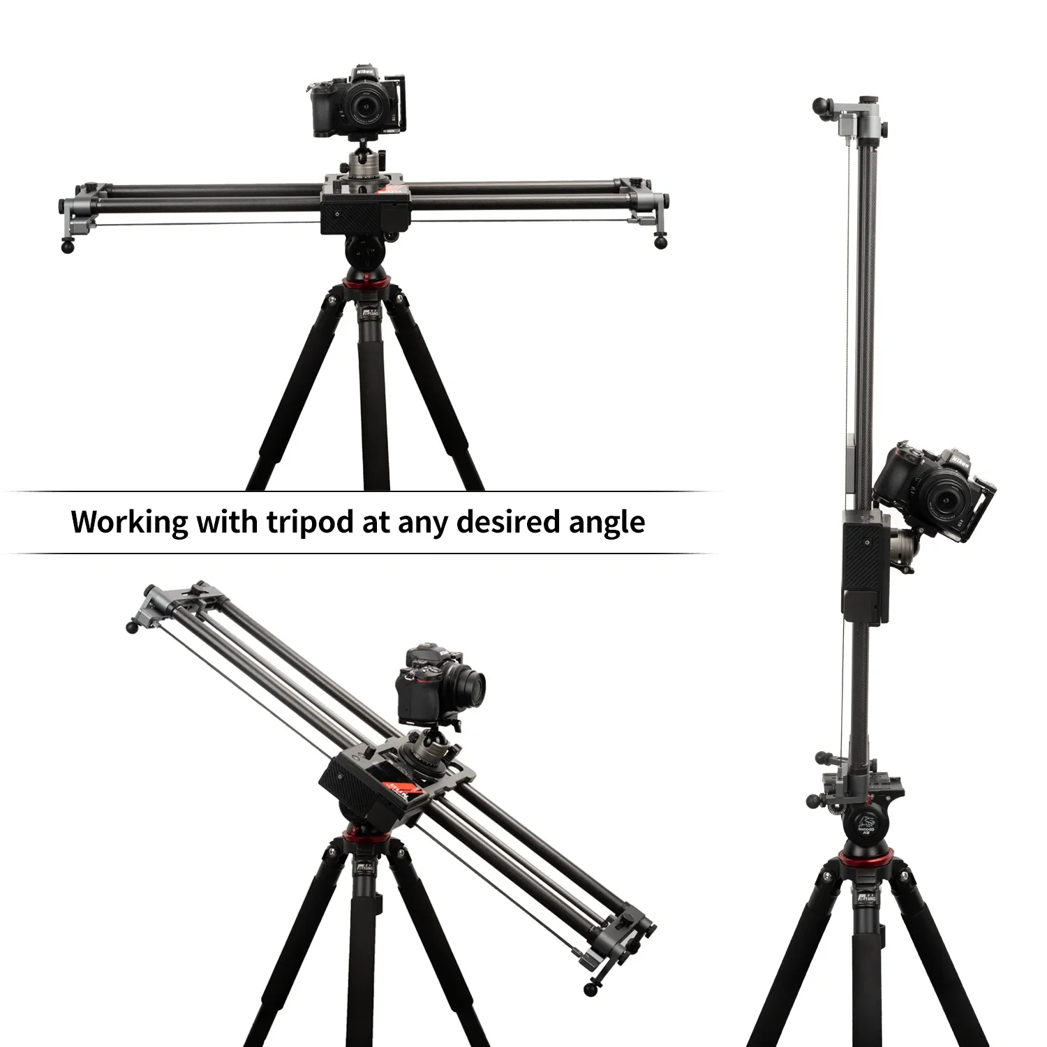 Yc bawang anjing panas 3.0 60CM/80CM/100CM/120CM kamera Video Slider penyesuaian Manual Dolly Track Rail Slider untuk kamera DSLR