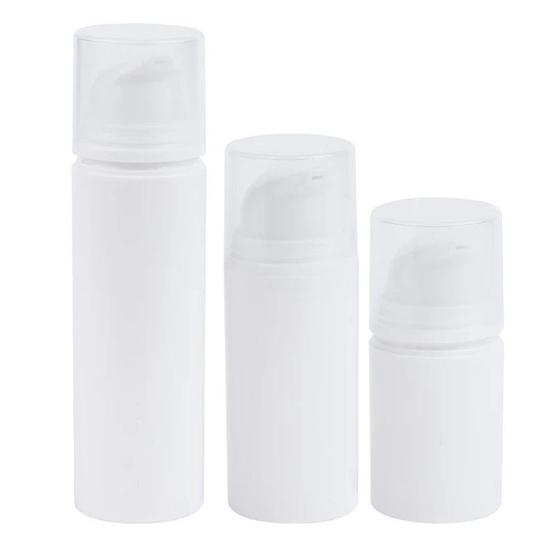 15 ml 30 ml 50 ml Plastic Reisflessen Crème Hervulbare Witte Airless Pomp Emulsie Vacuüm Lotion Fles Make Cosmetica voor Gel