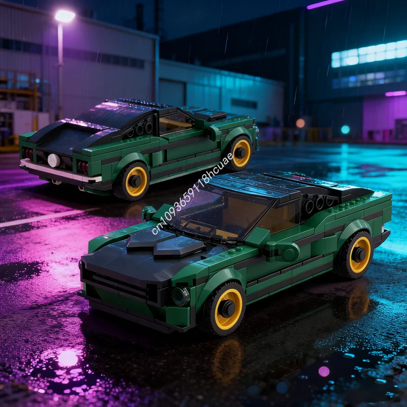 

296pcs MOC Forded Mustangesd 1 8 Stud Wide City Model Building Blocks Architecture DIY Idea Christmas Gifts Education Toys Brick