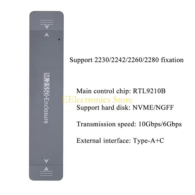 

B03C M.2 NVMe SSD Cases Aluminum Alloy USB C 10Gbps USB3.1 Gen2 NVMe Enclosure