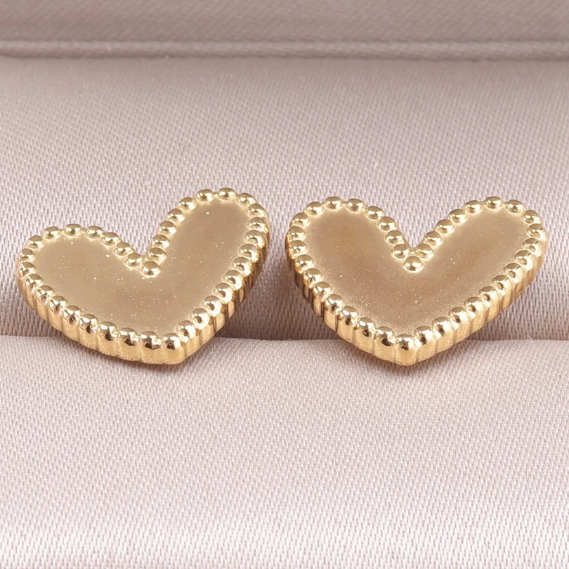 New Stainless Steel High Quality Fashion 18k Gold Plated Earring Butterfly Hollowing Out Five-Pointed Star Ocean Shell Earrings