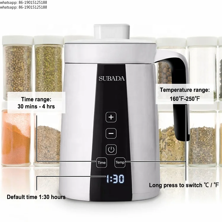 220V 110V automatic aluminum decarboxylation machine, 350ml household herbal oil and butter injection molding machine