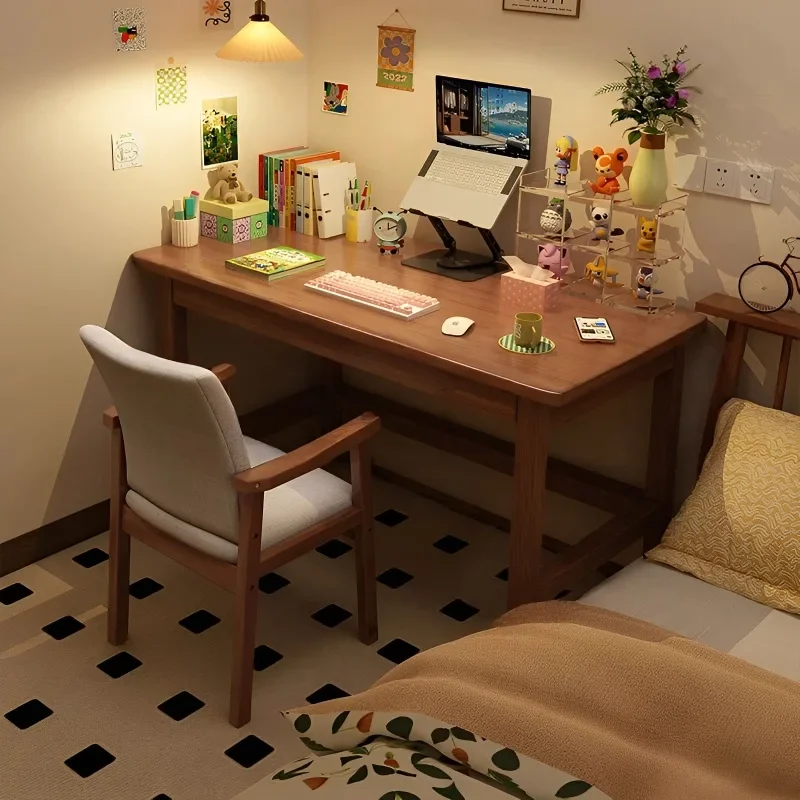 Solid wood desk student home desk bedroom small apartment learning writing desk simple office computer table