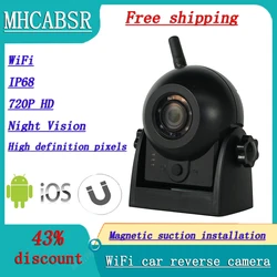 720P WiFi Bakcup Camera-Wireless Magnetic Reversing Camera with Rechargeable Battery, for Hitching Gooseneck Horse/Fifth Wheels