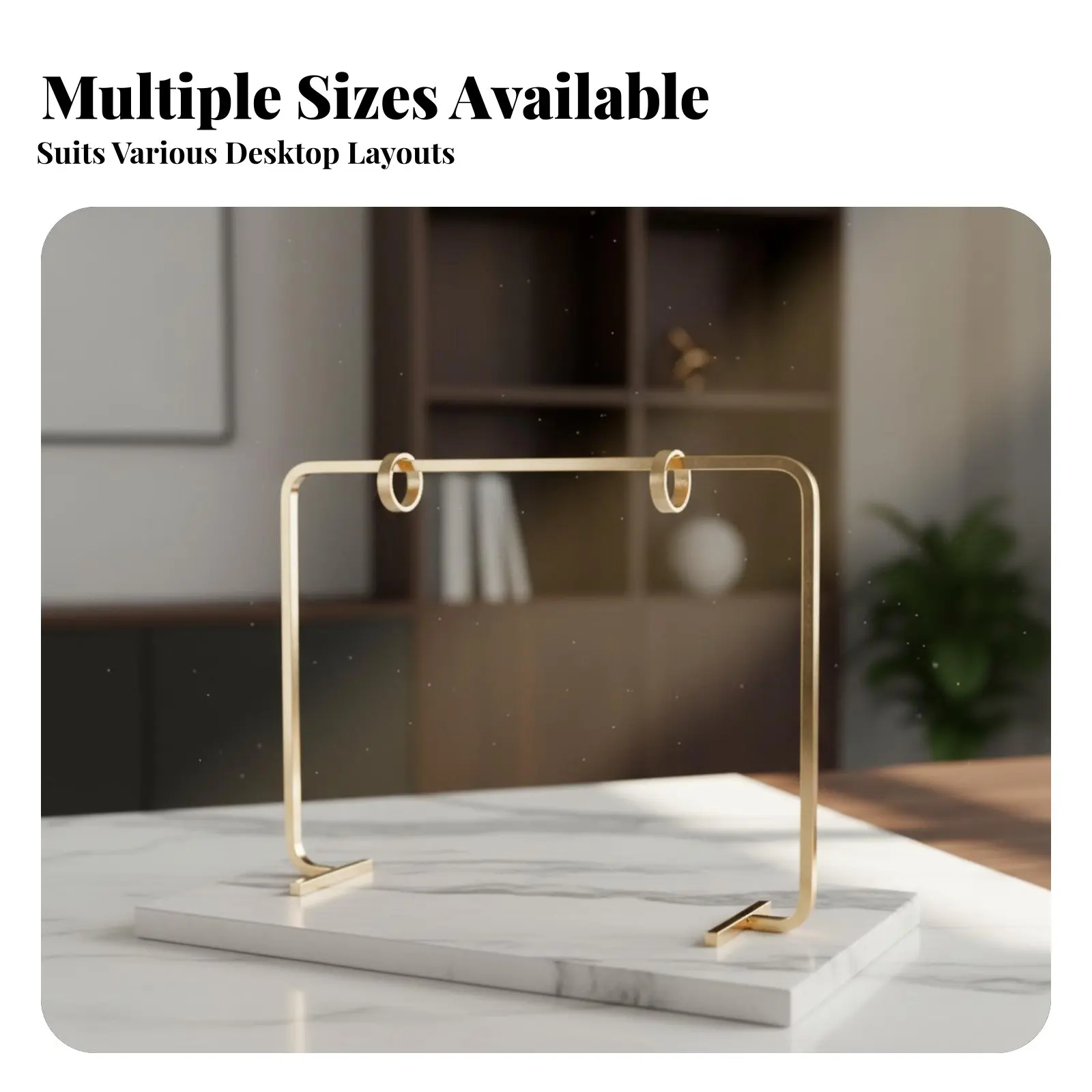 

DIY Desktop Calendar Stand, Wooden Base, Metal Frame, Custom Insignia, Office Gift