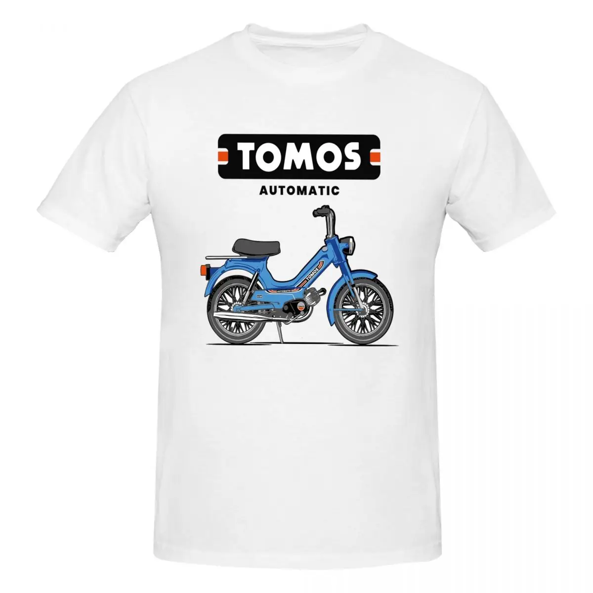 Tomos Automatic - Blue 100% Cotton T-shirt Male Oversized T Shirts Men crew Neck Short Sleeve S-6XL