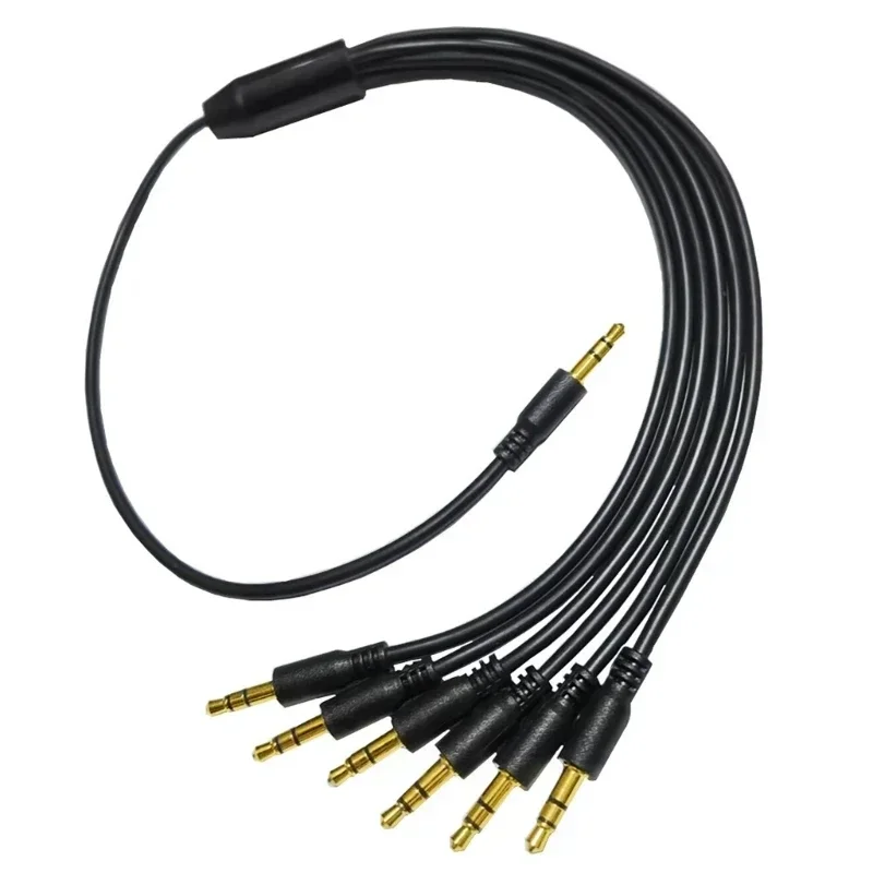 3.5mm rozdzielacz wtyczka słuchawkowa kabel Audio 3.5mm kabel 1 męski do 2/3/4/5/6 męski przewód AUX przejściówka rozgałęziająca dla słuchawki