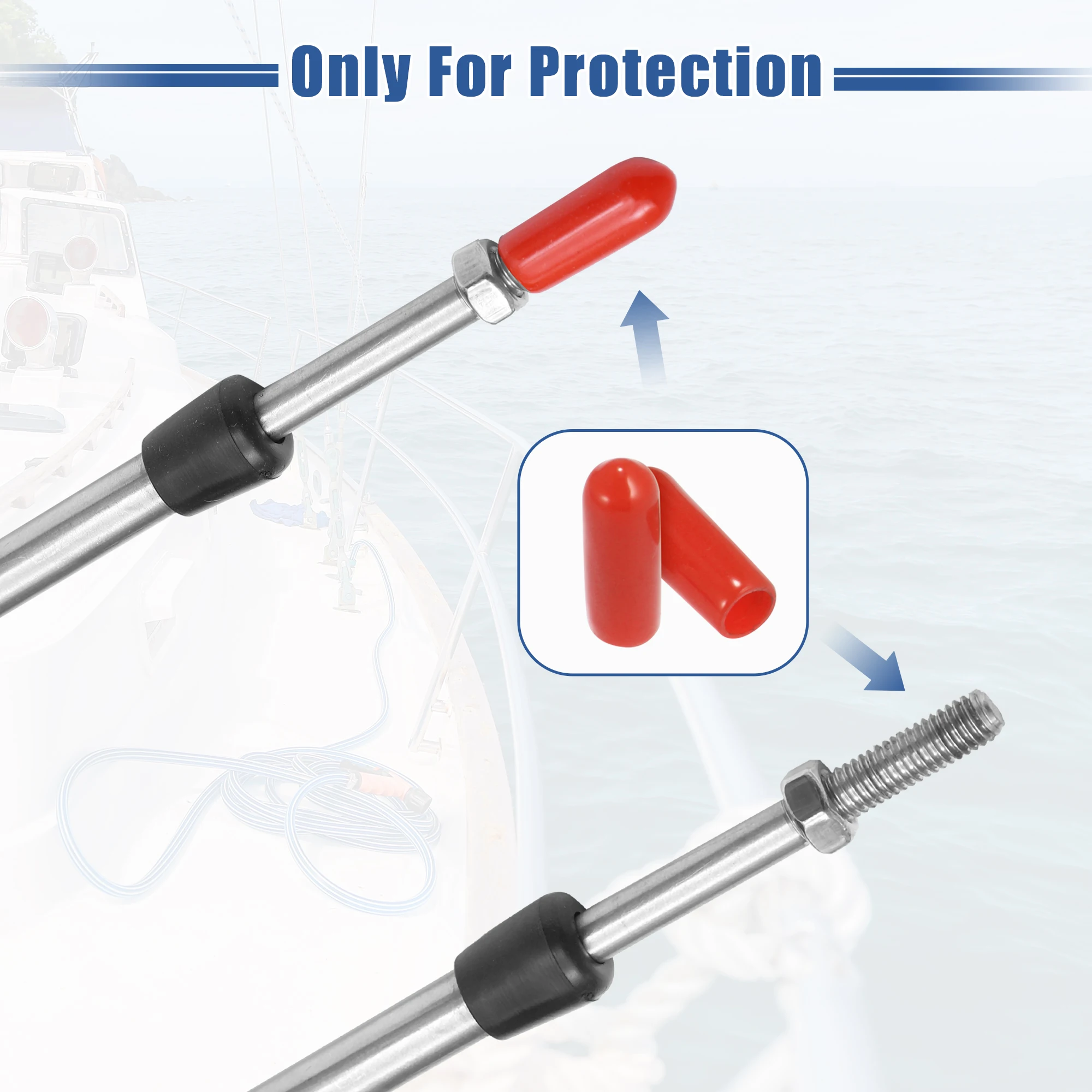 Motoforti 10ft 118 بوصة و13ft 157 بوصة نوع بحري 3300/33C كابل صندوق التحكم عن بعد مع Clevis لياماها #5