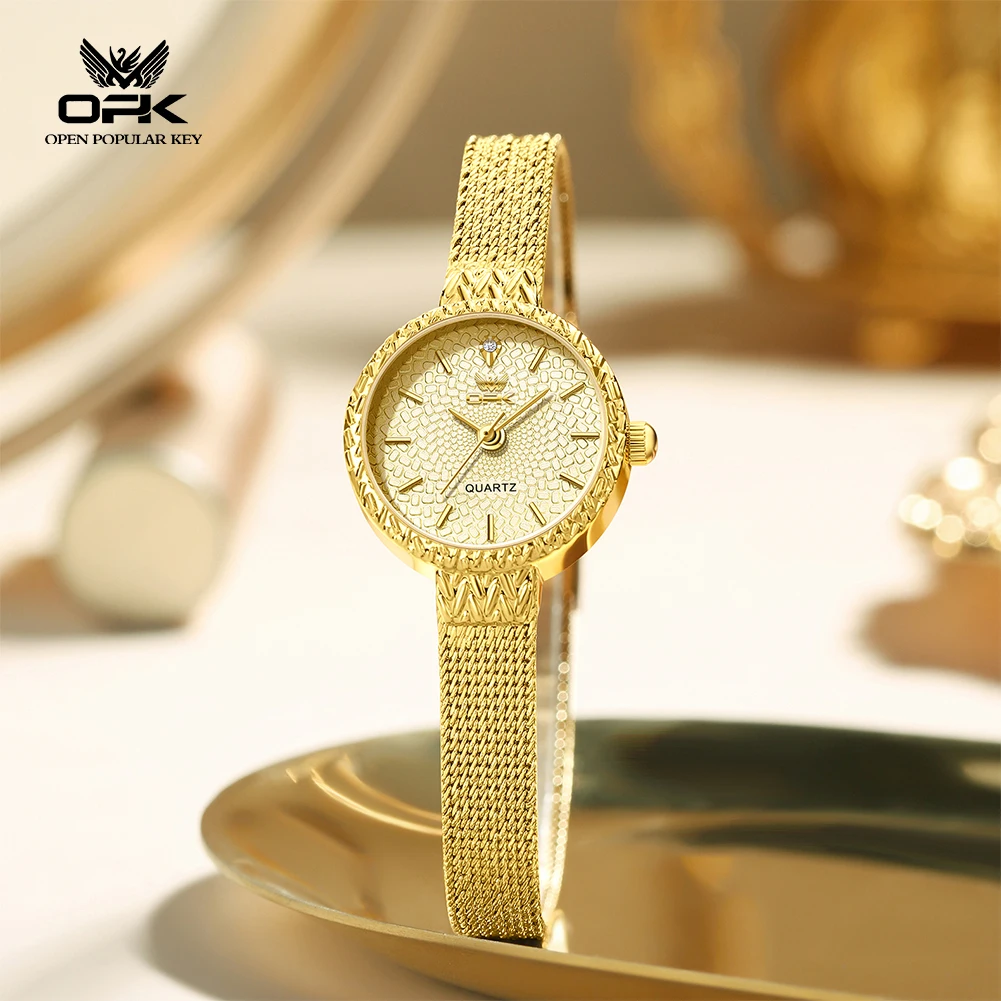 OPK Brand Watch, Light Luxury Japanese Style Slim Strap, Compact and Simple Women's Watch, Quartz Watch 6086