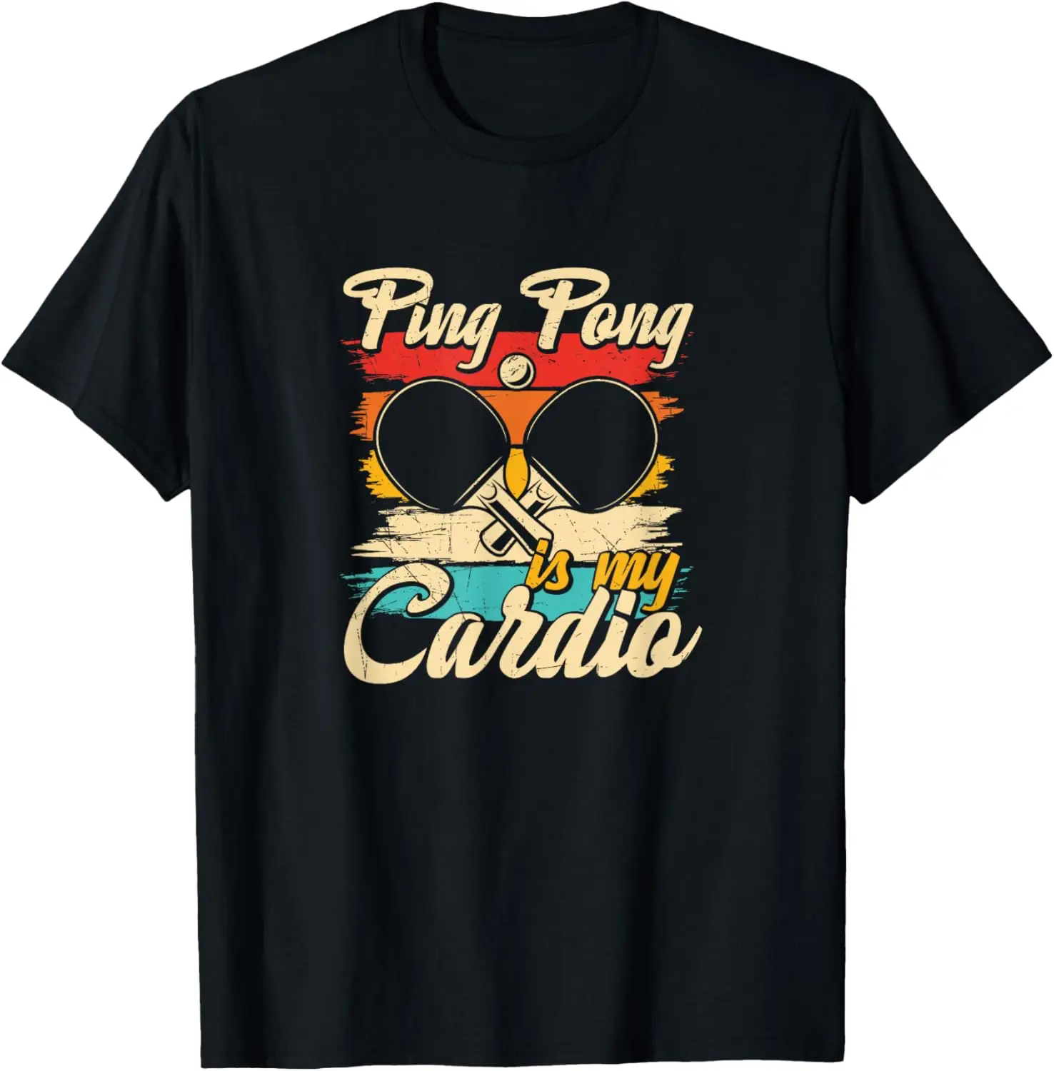 Ping Pong Is My Cardio - Table Tennis Funny Ping Pong T-Shirt Unisex Summer Streetwear Tops Mens Clothing Summer Tops