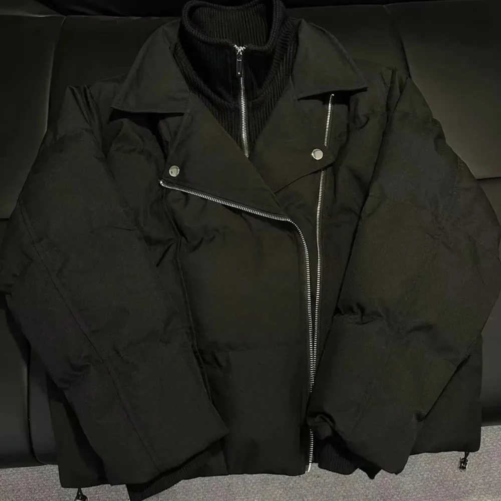 Heren katoenen jas nep tweedelige dubbellaagse jas winter streetwear dikke mode all-match biker katoenen jas herenkleding