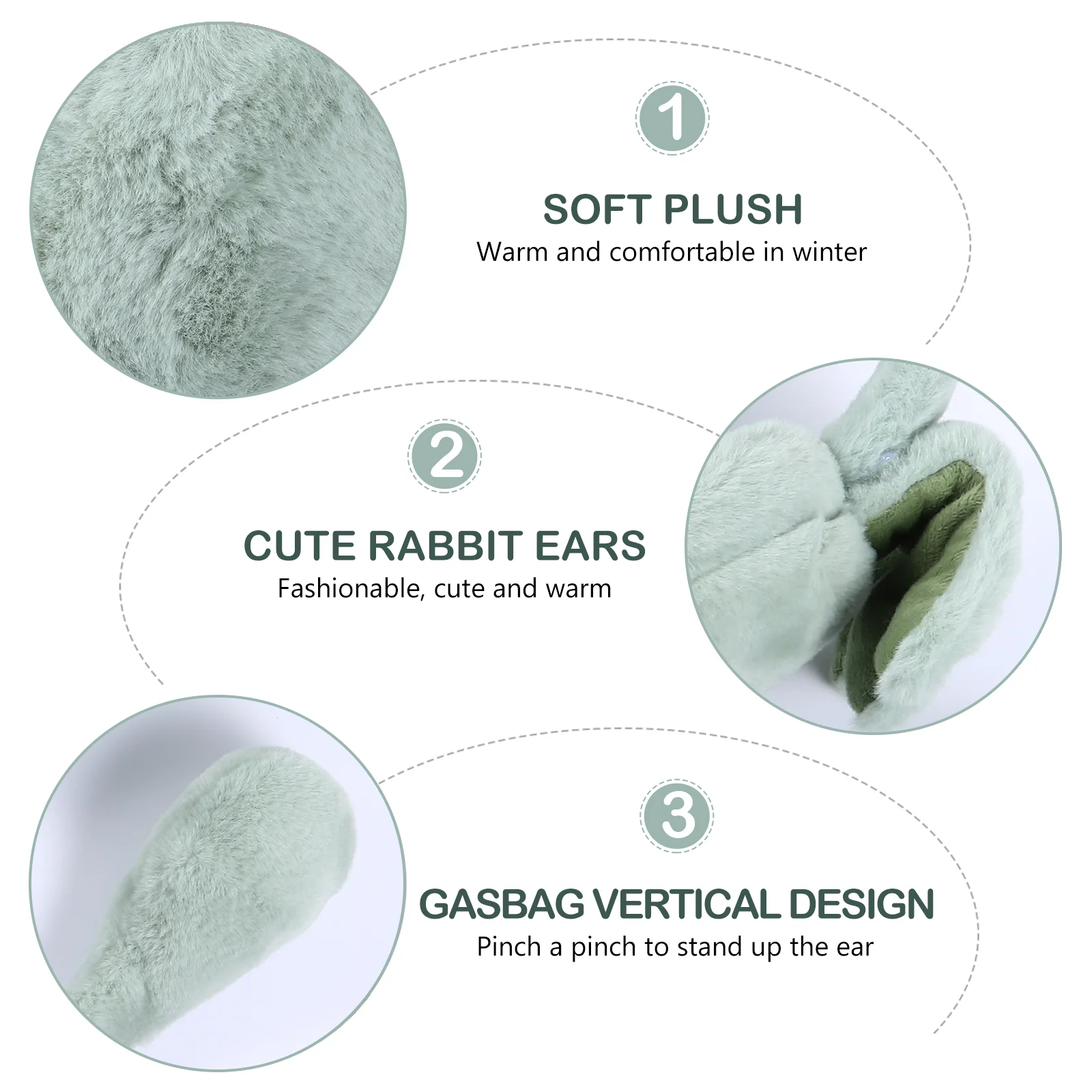 Chic Ear- Flap Plush ถุงลมนิรภัยอเนกประสงค์ Keep Warm ผู้ชายและผู้หญิง