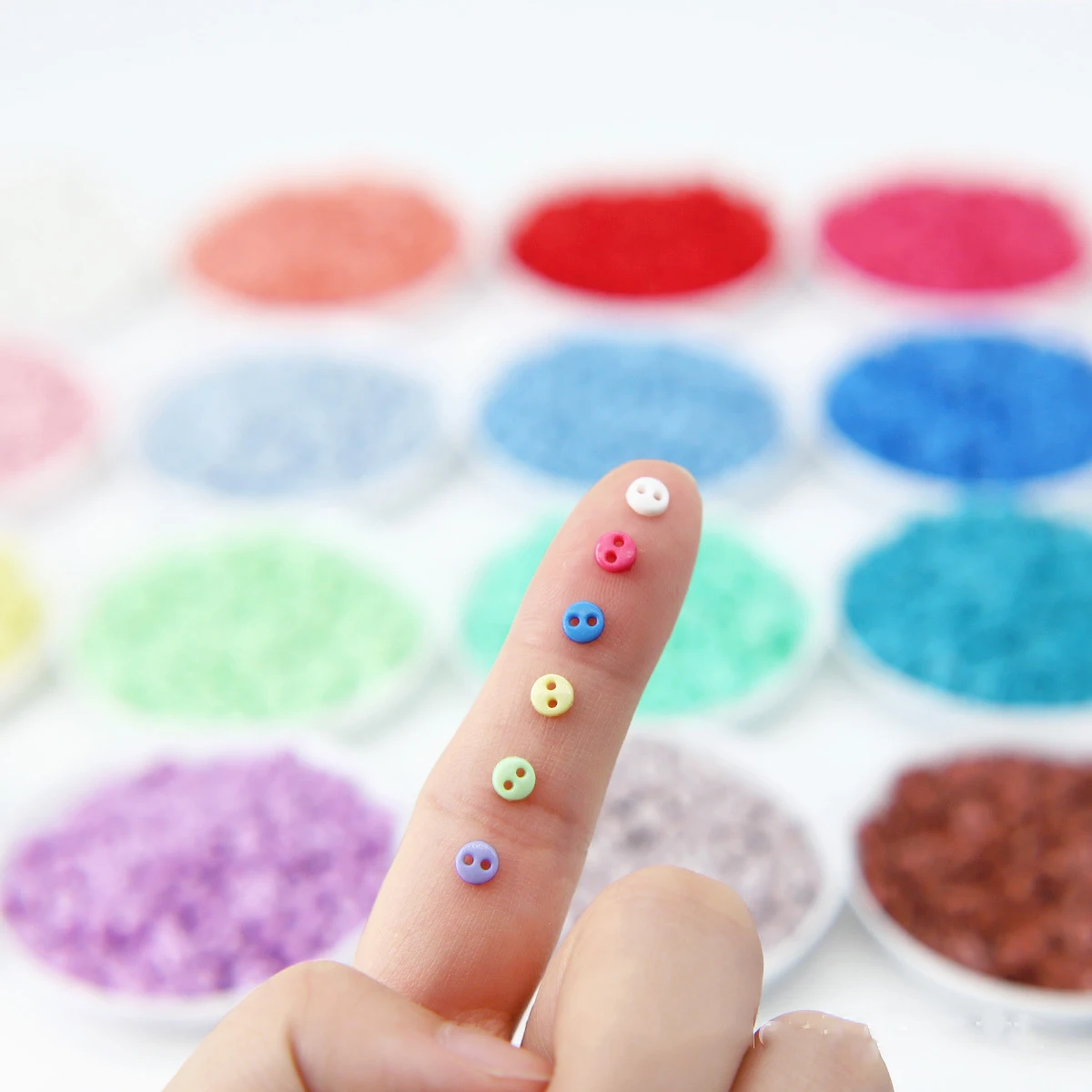 4mm Mini Round Buttons 2 Hole Tiny Resin Doll Clothes Sweaters Button Embellishments Scrapbooking Card Making DIY Craft Sewing