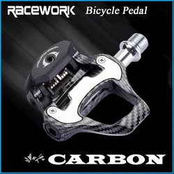 Road Bike Lock Pedal Ultra-Light Carbon Fiber Self-Locking Aluminum Paddle Bearings  Pedal R550 With SPD Lock