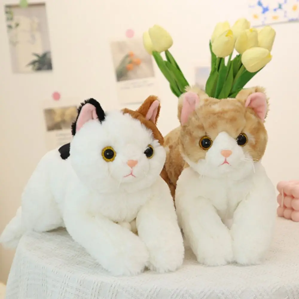 50cm Size Imitation Lying Cat Realistic Design Soft Material Realistic Cat Cute Simulation Hairy Texture