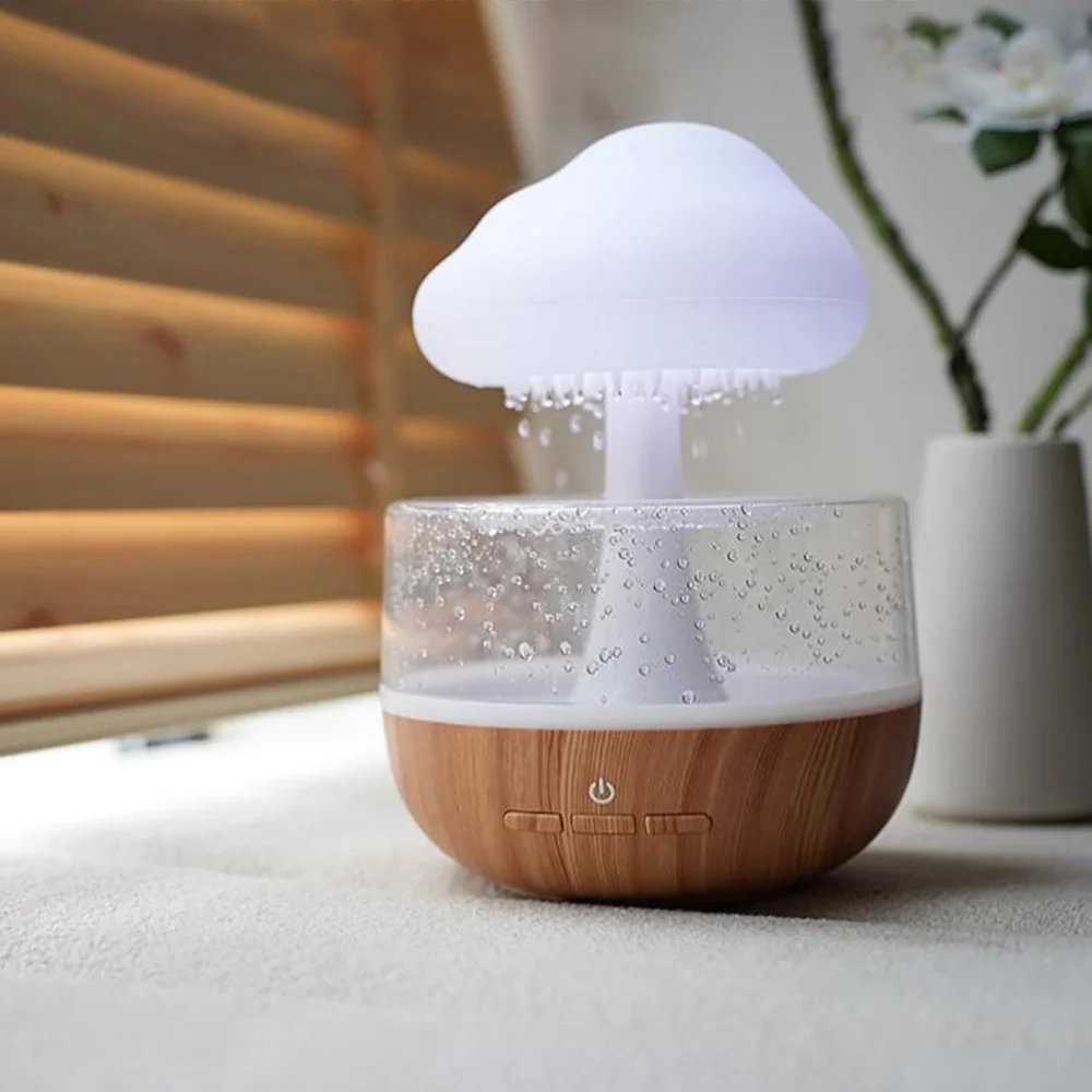 

Multifunctional Creative Night Light, Raindrop Sound Healing Sleep Aid And Humidifying Diffuser