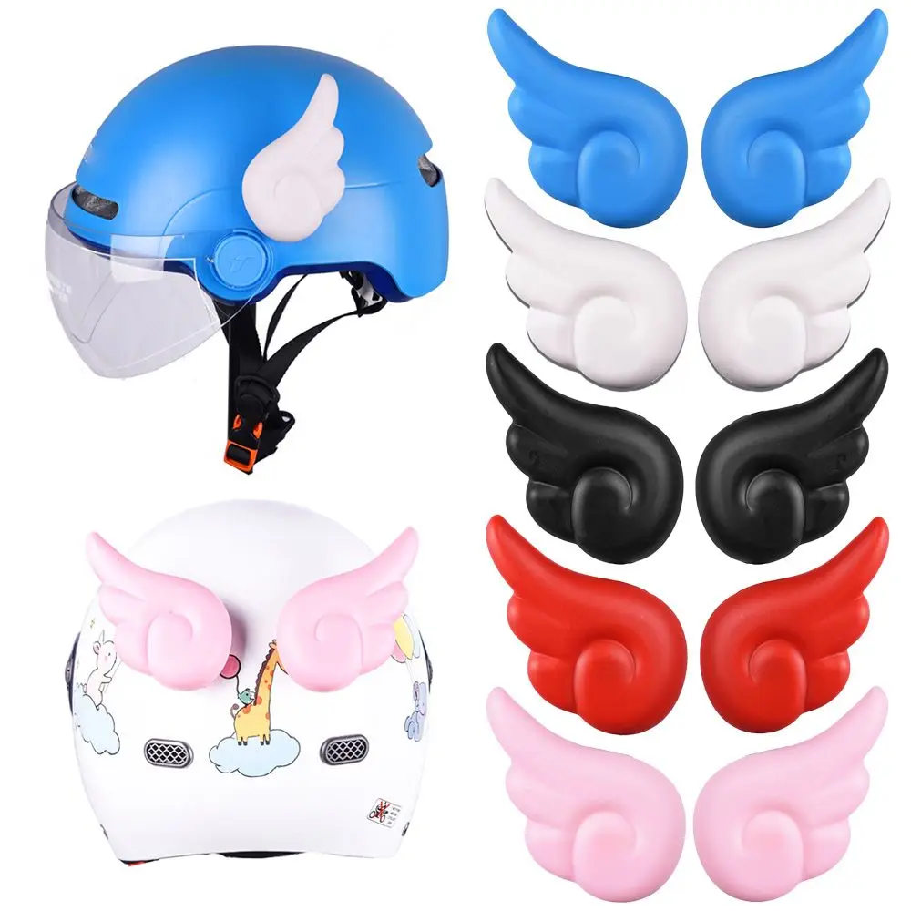 2Pcs/1Pair Removable Helmet Decoration Lovely Angel Devil Wings Stickers Easy to Install Motorcycle Motorbike Cycling Supplies