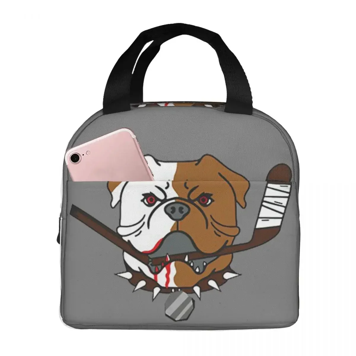 

SHORESY Sudbury Bulldogs Logo Insulated Lunch Bags Portable Picnic Bags Cooler Lunch Box Lunch Tote for Woman Work Kids School