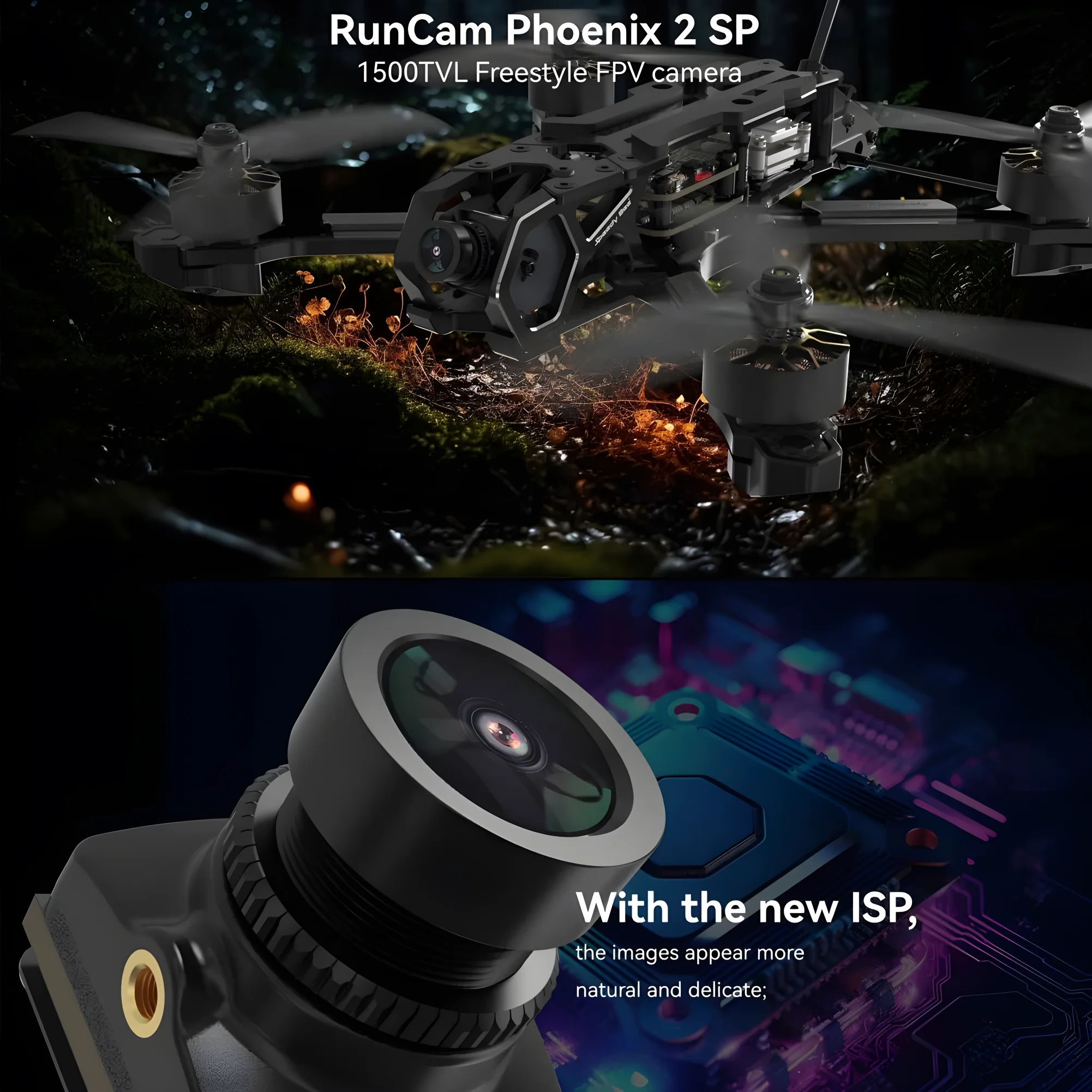 RunCam Phoenix 2 SP Camera DC 5-36V Screen Ratio 4:3/16:9 7.5g 19*19*21mm Night View for RC FPV Racing Drones Quadcopter