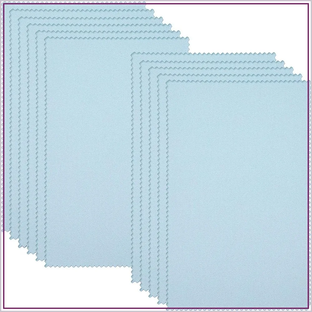 

10-Piece Jewelry Cleaning Cloth, 5x8 Inches, Safe for Silver Gold Brass, Polishing & Scratch Removal