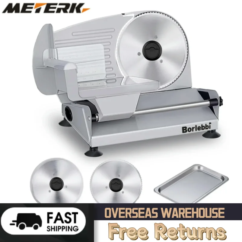 Meat Slicer, 200W Electric Food Slicer with 2 Removable 7.5\