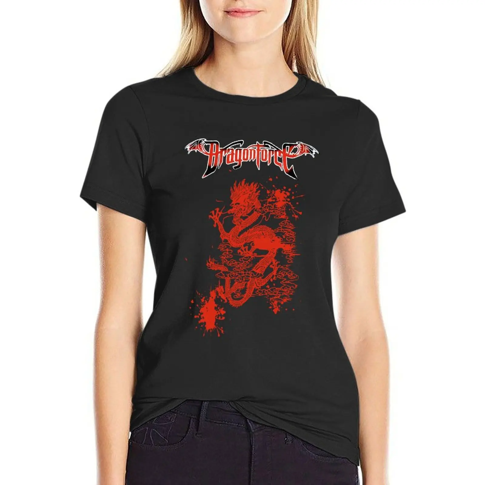 vwf4f4f8nm | DRAGONFORCE | tshirt T-Shirt summer tops summer clothes t-shirt dress for Women plus size