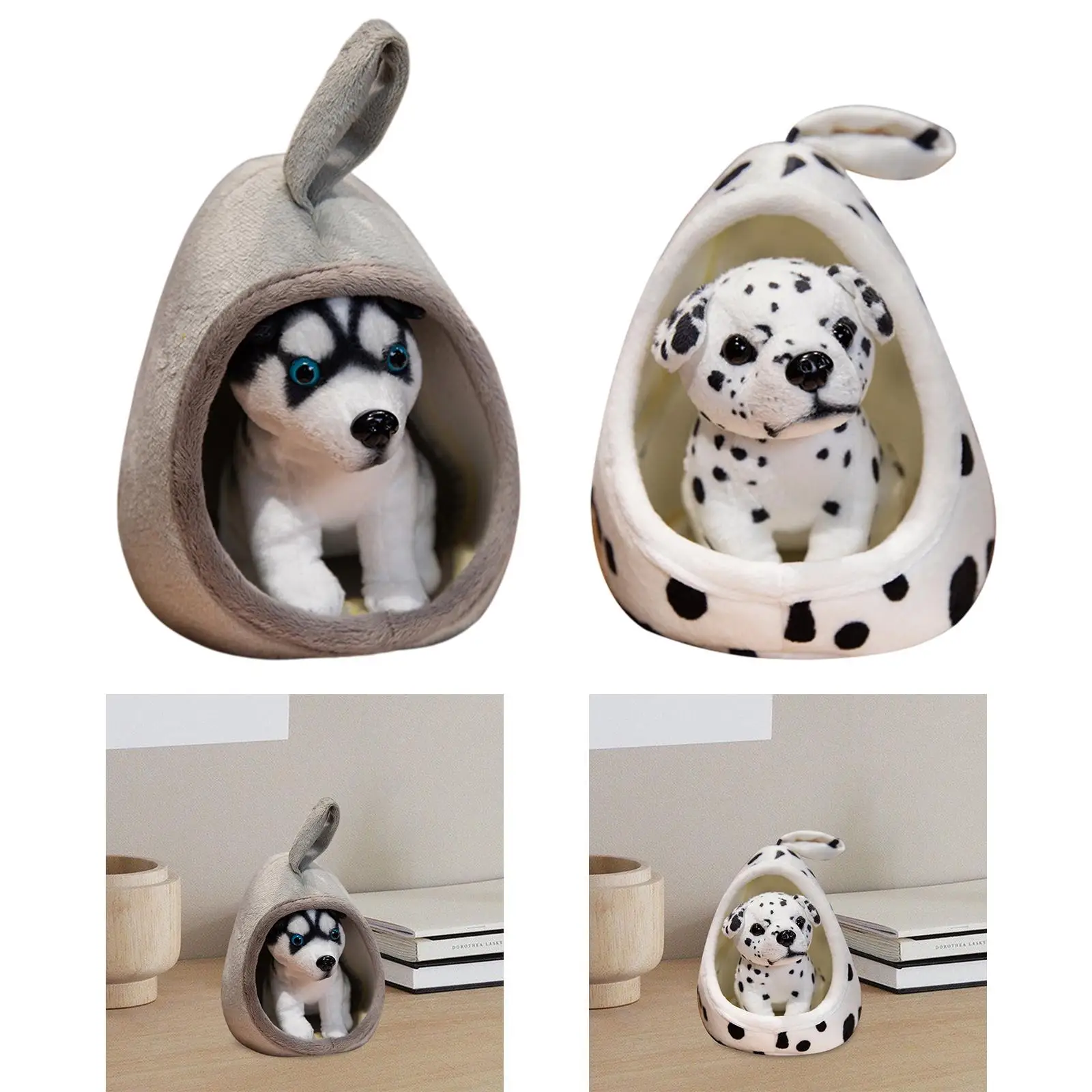 Dog Stuffed Animals Doll Simulation Soft Removable Decor Cute Stuffed Toy for