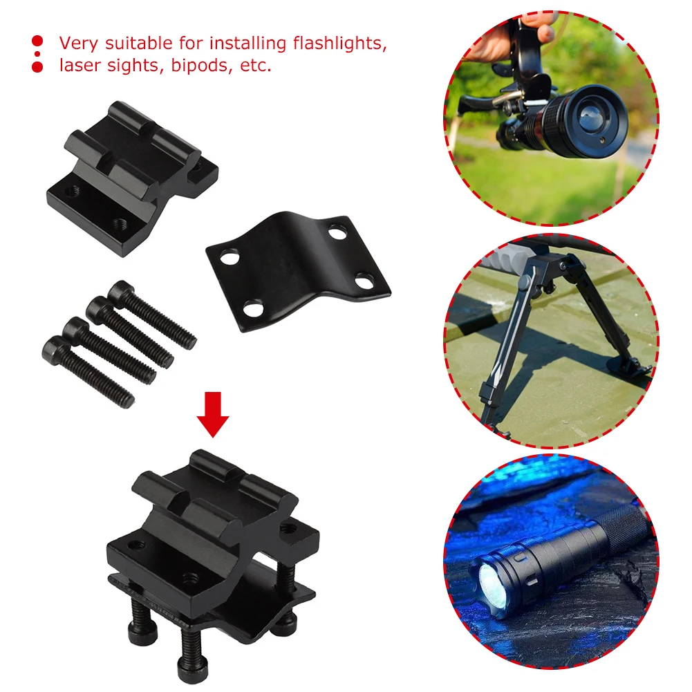 Aluminum Alloy Bipod Parts For Picatinny Weaver Scope Flashlight Laser Sight Torch Hunting Accessories With Rail Tube Mount