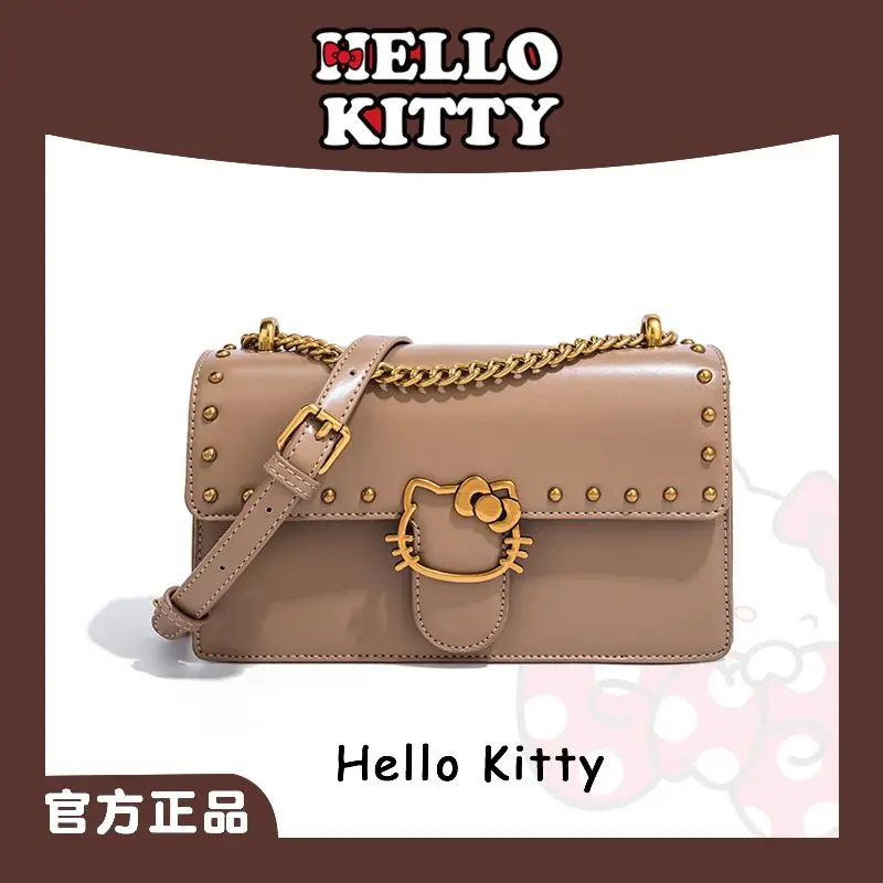 Kawaii Sanrio Hello Kitty Handbags and Purse Women Pu Leather Messenger Shoulder Bag Female Crossbody Bag Cartoon Birthday Gifts