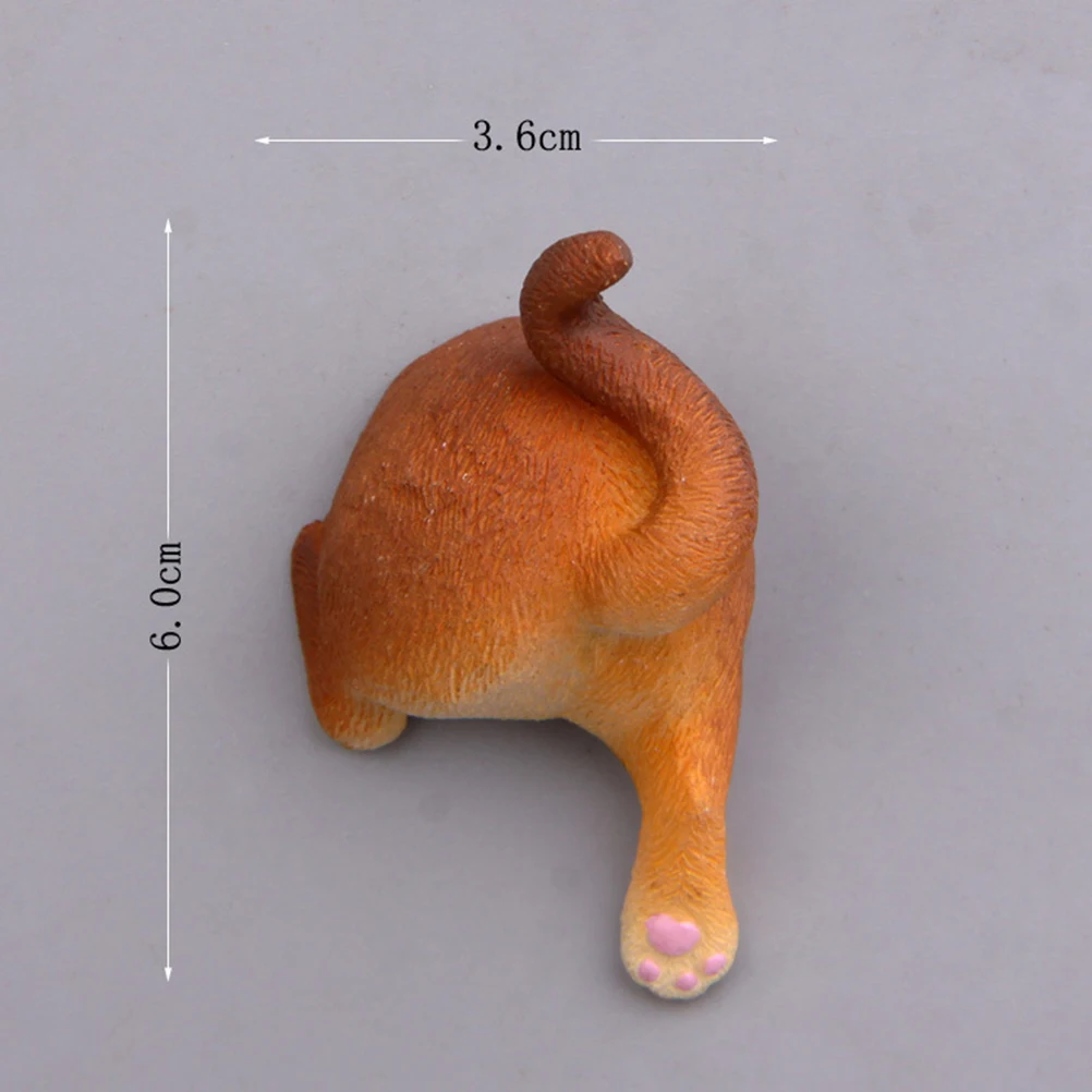 

6 Pcs Animal Fridge Magnets Memo Holder Refrigerator Butt Japanese-style Magnetic Whiteboard Cat