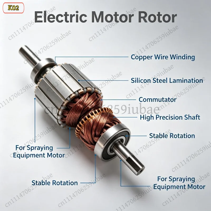 BK Motor Rotor Replacement for 390 395 490 495 595 Airless Paint Sprayer Electric Spraying Machine Accessory